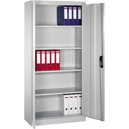 C+P Flügeltürenschrank Acurado 5 Ordnerhöhen 930 x 1.950 x 500 mm (B x H x T) lichtgrau lichtgrau Produktbild pa_anwendungsbeispiel_2 XL