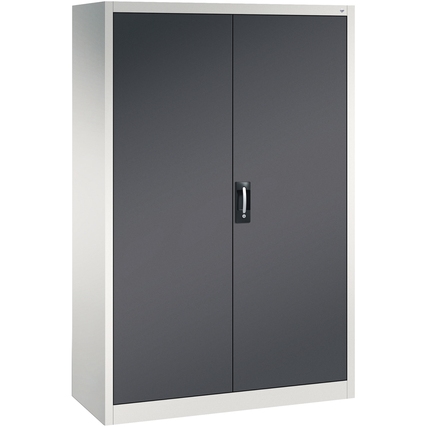 C+P Flügeltürenschrank Acurado 5 Ordnerhöhen 1.200 x 1.950 x 400 mm (B x H x T) lichtgrau schwarzgrau Produktbild pa_produktabbildung_1 XL
