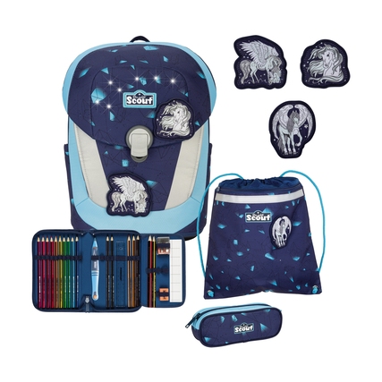 SCOUT Schulranzen Sunny II Exklusiv LED Pegasus Produktbild pa_produktabbildung_1 XL