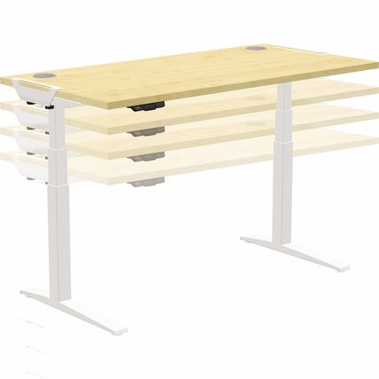 Fellowes® Schreibtisch Levado&trade; 1.800 x 640-1.260 x 800 mm (B x H x T) ahorn Produktbild pa_anwendungsbeispiel_1 XL