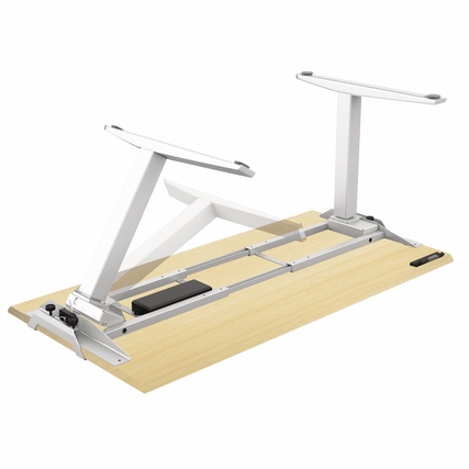 Fellowes® Schreibtisch Levado&trade; 1.800 x 640-1.260 x 800 mm (B x H x T) ahorn Produktbild pa_anwendungsbeispiel_2 XL