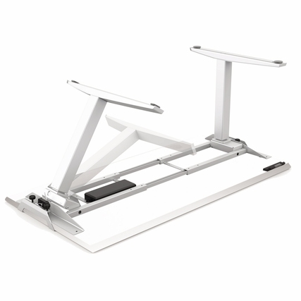 Fellowes® Schreibtisch Levado&trade; 1.800 x 640-1.260 x 800 mm (B x H x T) weiß Produktbild pa_anwendungsbeispiel_2 XL