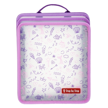 Step by Step Heftbox 25,5 x 32,5 x 15 cm (B x H x T) DIN A4 150mm Kunststoff pink/transparent