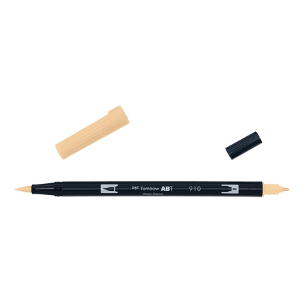 Tombow Pinselstift ABT Dual 910 in opal mit abnehmbaren Kappen und zwei Spitzen.