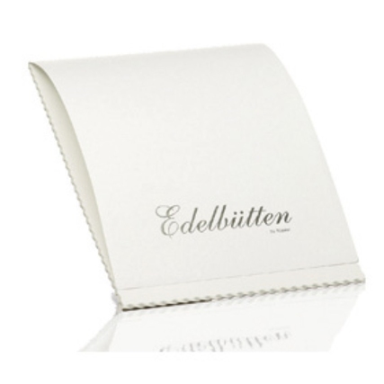 Briefblock aus Edelbüttenpapier in off-white mit geschwungener Schriftart.