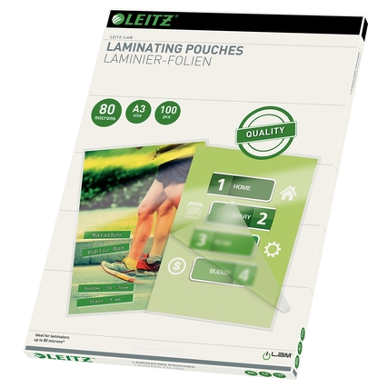 Leitz Laminierfolie DIN A3 80 µm Produktbild pa_produktabbildung_2 XL