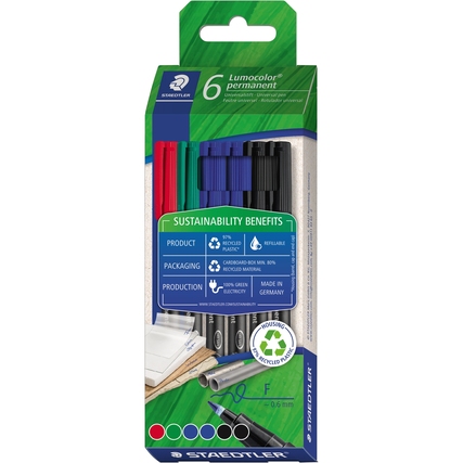 STAEDTLER® Folienstift Lumocolor® permanent 318 6 St./Pack. Produktbild pa_produktabbildung_1 XL