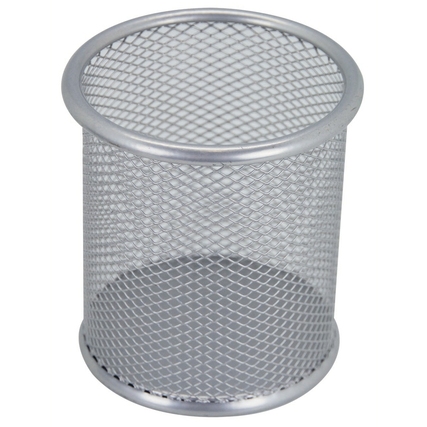 Westcott Stifteköcher Mesh 9 x 10 cm (Ø x H) Metall, pulverbeschichtet silber