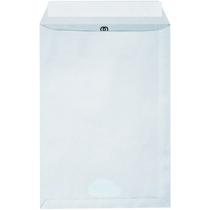 Weiße Versandtasche im DIN C4 Format ohne Fenster, frontal abgebildet.