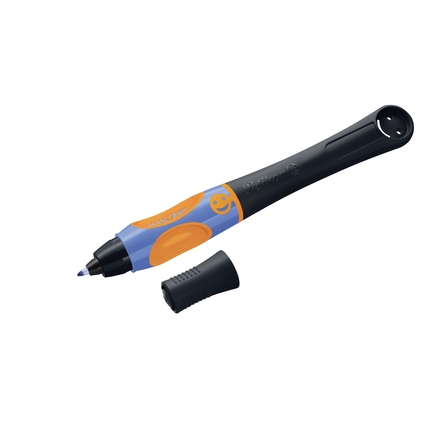 Tintenroller in neon schwarz mit ergonomischem Design und abnehmbarem Deckel.
