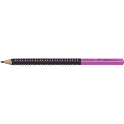 Bleistift Jumbo Grip Two Tone HB in schwarz-pink mit rutschfester Soft-Grip-Zone.