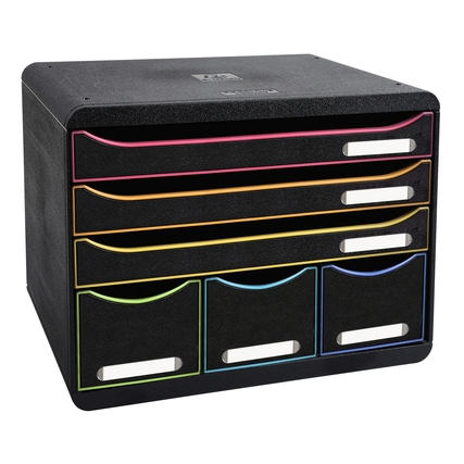 Exacompta Schubladenbox STORE-BOX Maxi Black Office schwarz/harlekin Produktbild pa_produktabbildung_1 XL