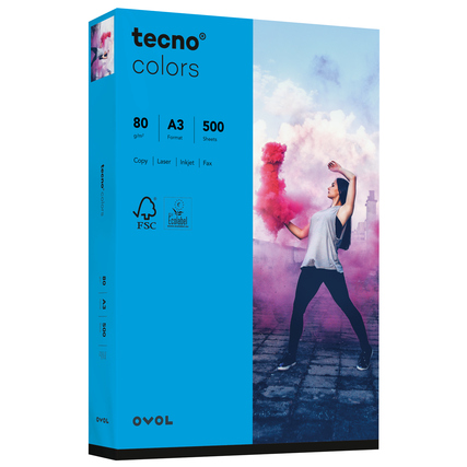 tecno Kopierpapier Colors DIN A3 80 g/m² 500 Bl./Pack. mittelgrün Produktbild pa_produktabbildung_2 XL
