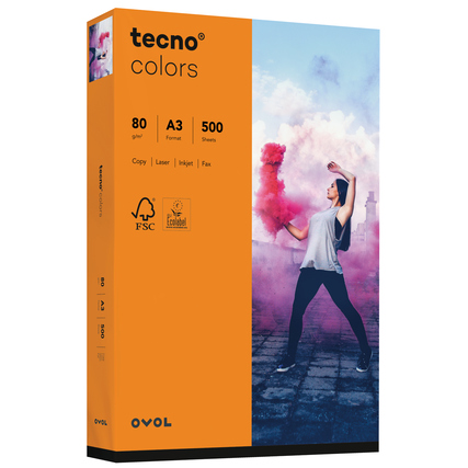 tecno Kopierpapier Colors DIN A3 80 g/m² 500 Bl./Pack. mittelgrün Produktbild pa_produktabbildung_5 XL