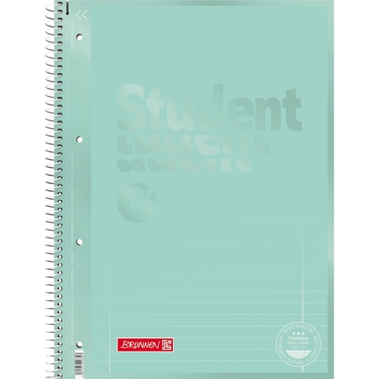 BRUNNEN Collegeblock Student Colour Code DIN A4 liniert mit Rand innen/außen mint Produktbild pa_produktabbildung_1 XL