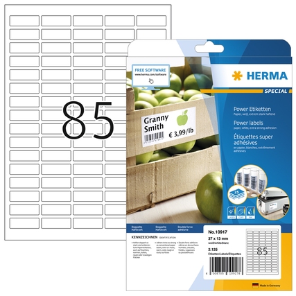 HERMA Universaletikett Power 37 x 13 mm (B x H) Produktbild pa_produktabbildung_1 XL