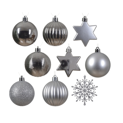 DECORIS Christbaumschmuck Mix silber Produktbild pa_produktabbildung_1 XL
