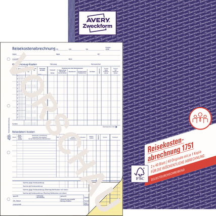 Avery Zweckform Reisekostenabrechnung Produktbild pa_produktabbildung_1 XL
