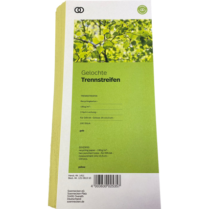 Soennecken Trennstreifen oeco gelb Produktbild pa_produktabbildung_1 XL