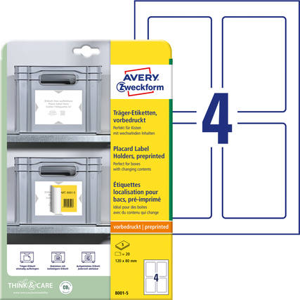 Avery Zweckform Träger-Etikett 120 x 80 mm (B x H) Produktbild pa_produktabbildung_1 XL