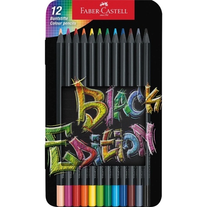 Faber-Castell Buntstift Black Edition Metalletui 12 St./Pack. Produktbild pa_produktabbildung_1 XL