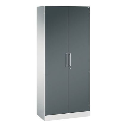 C+P Flügeltürenschrank Asisto *800 x 1.980 x 435 mm (B x H x T)* *lichtgrau* anthrazit Produktbild pa_produktabbildung_1 XL
