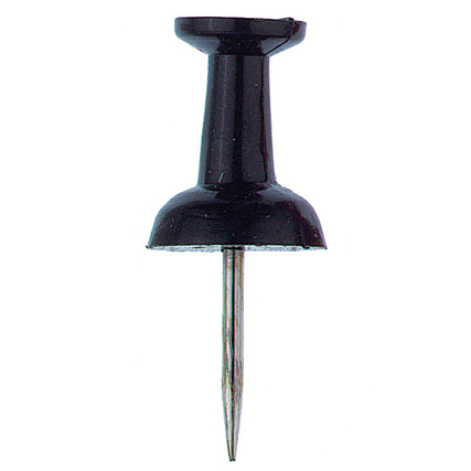 ALCO Pinnwandnadel 9 x 22 mm (Ø x L) Kunststoff schwarz 20 St./Pack.