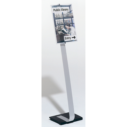 DURABLE Infodisplay CRYSTAL SIGN 36 x 125 x 8 cm (B x H x T) DIN A3 inkl. zwei semitransluzenten Folien transparent