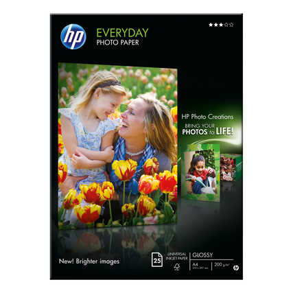 HP Fotopapier Everyday DIN A4 25 Bl./Pack. Produktbild pa_produktabbildung_1 XL