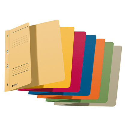 Bunte Ösenhefter in verschiedenen Farben, sortiert, für Ordner und Ringbücher.