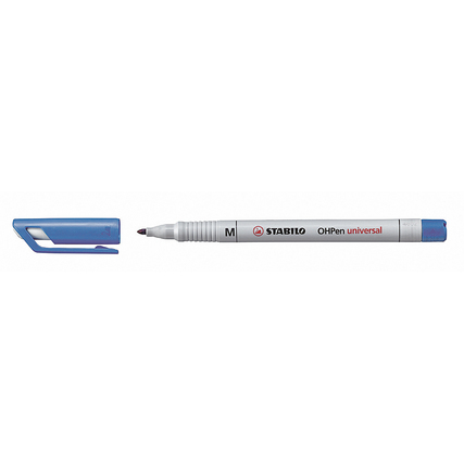 Blauer Folienstift mit abnehmbarer Kappe, Markierung für permanente Tinte.