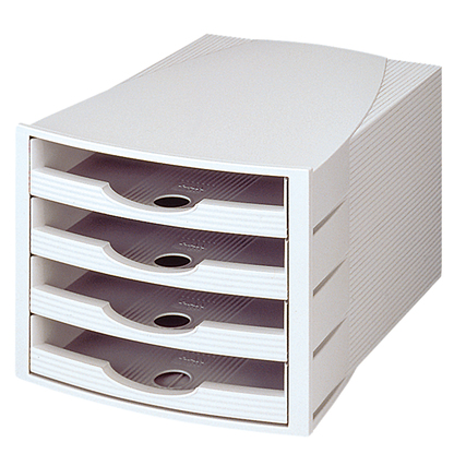 Soennecken Schubladenbox offen lichtgrau Produktbild pa_produktabbildung_1 XL