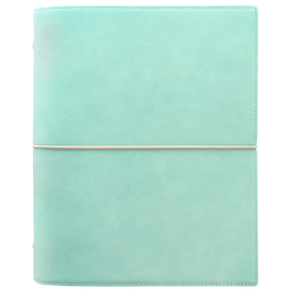 Hellgrüner, weich strukturierten Organizer im DIN A5 Format mit elastischem Verschluss.
