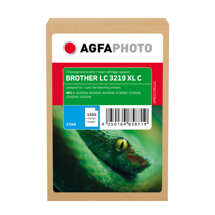 AgfaPhoto Tintenpatrone Kompatibel mit Brother LC-3219XL cyan Produktbild pa_produktabbildung_1 XL