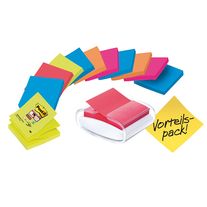 Post-it® Haftnotizspender Super Sticky Z-Notes weiß/transparent Produktbild pa_produktabbildung_1 XL
