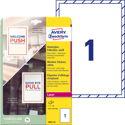 Avery Zweckform Hinweisetikett 210 x 297 mm (B x H) Produktbild pa_produktabbildung_1 XL