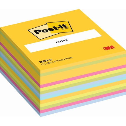 Post-it® Haftnotizwürfel ultragelb, limonengrün, powerpink, neongrün, zenblau, türkis Produktbild pa_produktabbildung_1 XL