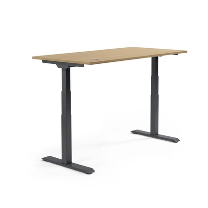Schreibtisch FLEX MODUL 1.800 x 605-1.255 x 800 mm (B x H x T) schwarz eiche hell Produktbild pa_produktabbildung_1 XL