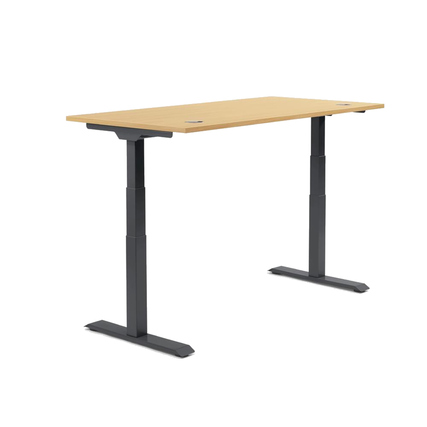 Schreibtisch FLEX MODUL 1.600 x 605-1.255 x 800 mm (B x H x T) schwarz buche Produktbild pa_produktabbildung_1 XL
