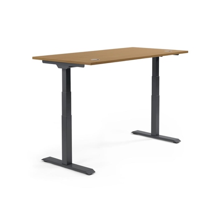 Schreibtisch FLEX MODUL 1.800 x 605-1.255 x 800 mm (B x H x T) schwarz nuss Produktbild pa_produktabbildung_1 XL