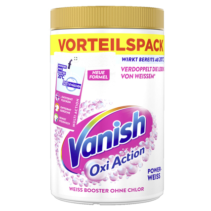 VANISH Fleckenentferner Oxi Action Powerweiss Pulver Produktbild pa_produktabbildung_1 XL