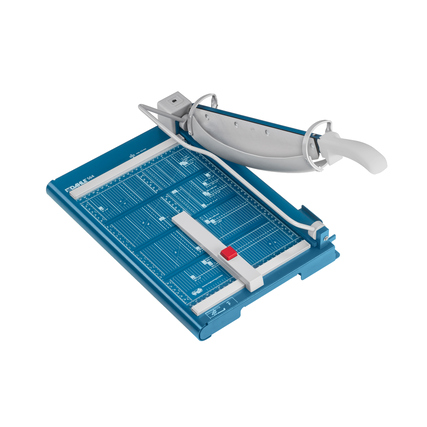 Dahle Hebelschneider 564 mit ergonomischem Griff und Laser-Schnittanzeige auf stabiler Tischfläche.