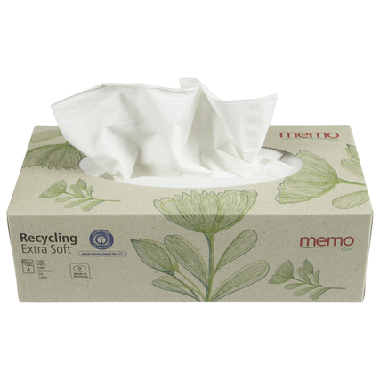 memo Papiertaschentücher Recycling Extra Soft Produktbild pa_produktabbildung_1 XL