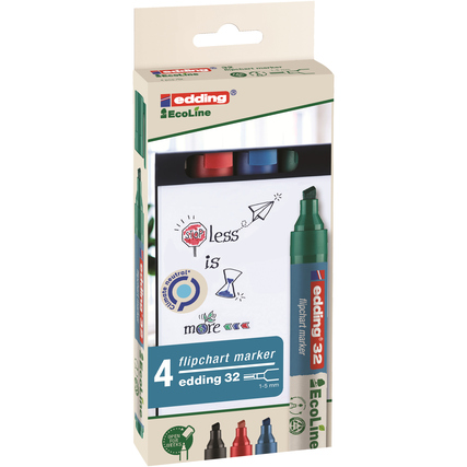 edding Flipchartmarker 32 EcoLine 4 St./Pack. Produktbild pa_produktabbildung_1 XL