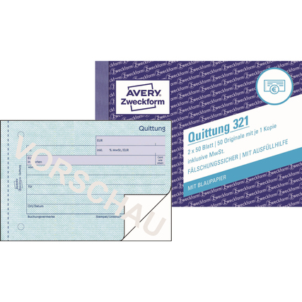 Avery Zweckform Quittung Produktbild pa_produktabbildung_1 XL