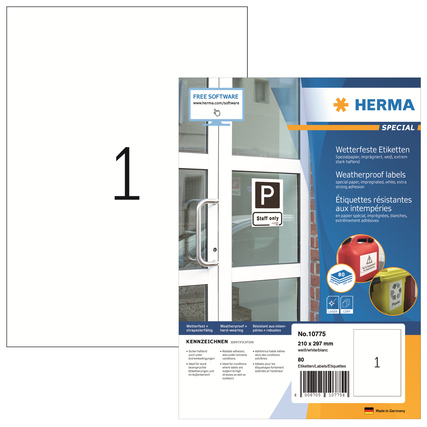 HERMA Universaletikett witterungsbeständig 210 x 297 mm (B x H) Produktbild pa_produktabbildung_1 XL