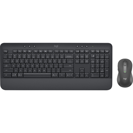 Logitech Tastatur-Maus-Set MK650 QWERTZ Windows®, Mac, Linux, ChromeOS universell USB-A 10m Stromversorgung: Batterie Batterien im Lieferumfang enthalten inkl. USB-Empfänger graphit