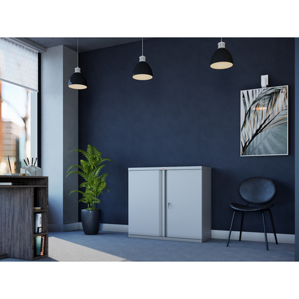 Phoenix Flügeltürenschrank 915 x 830 x 370 mm (B x H x T) grau Produktbild pa_ohnedeko_2 XL