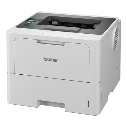 Laserdrucker in weißer Farbe mit Duplexdruckfunktion und Bedienfeld auf der Oberseite.