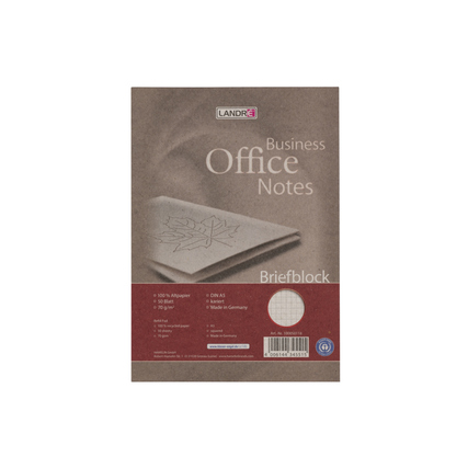 Landré Briefblock Business Office Notes DIN A5 kariert Produktbild pa_produktabbildung_1 XL
